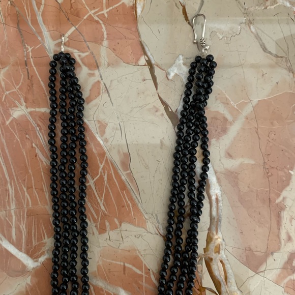 💕Necklace in Beautiful Sterling Silver Black Onyx - Picture 6 of 9